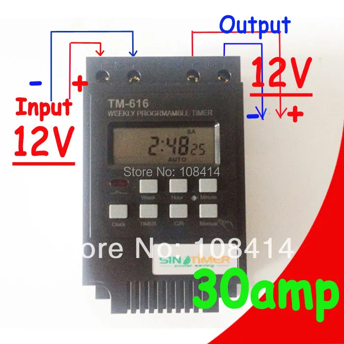 SINOTIMER 30AMP Programmable Digital relay and timer with 7 Days of ...