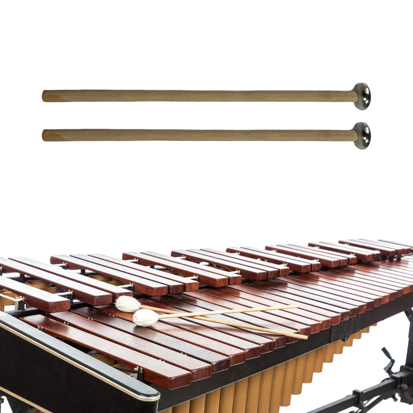 Premium 2Pcs Glockenspiel Mallets Enhanced Grip Xylophone Sticks for Marimba Players