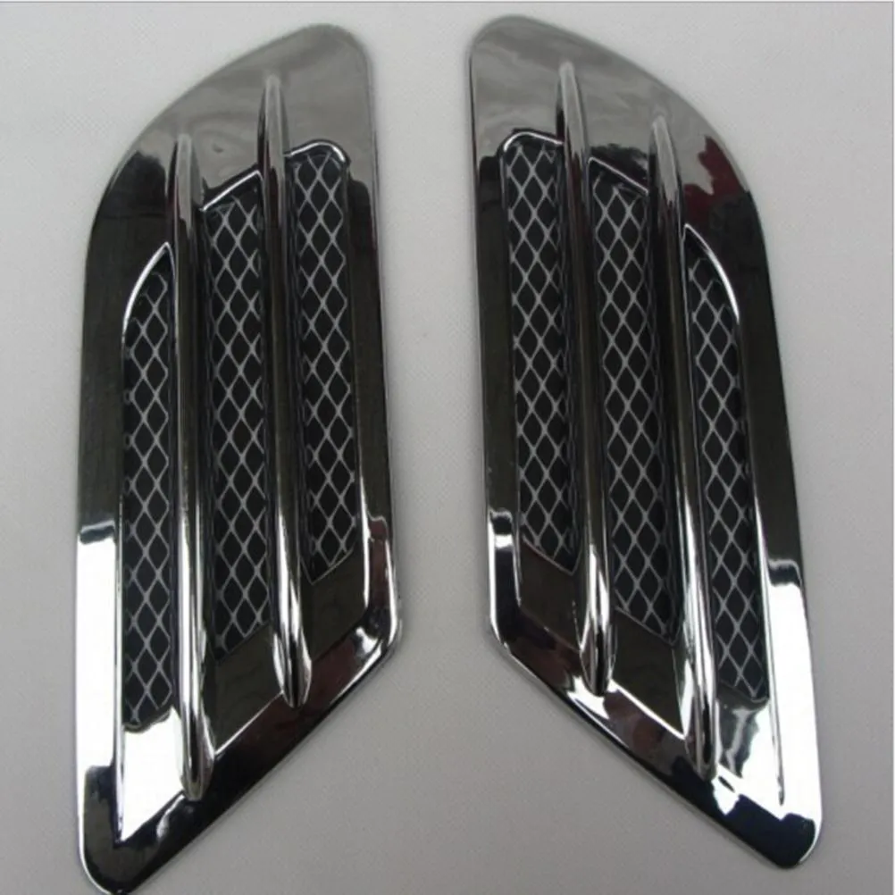 2 x nero Wing Air Side Vent Trim di aspirazione Fender cover condotto flusso griglia sticker