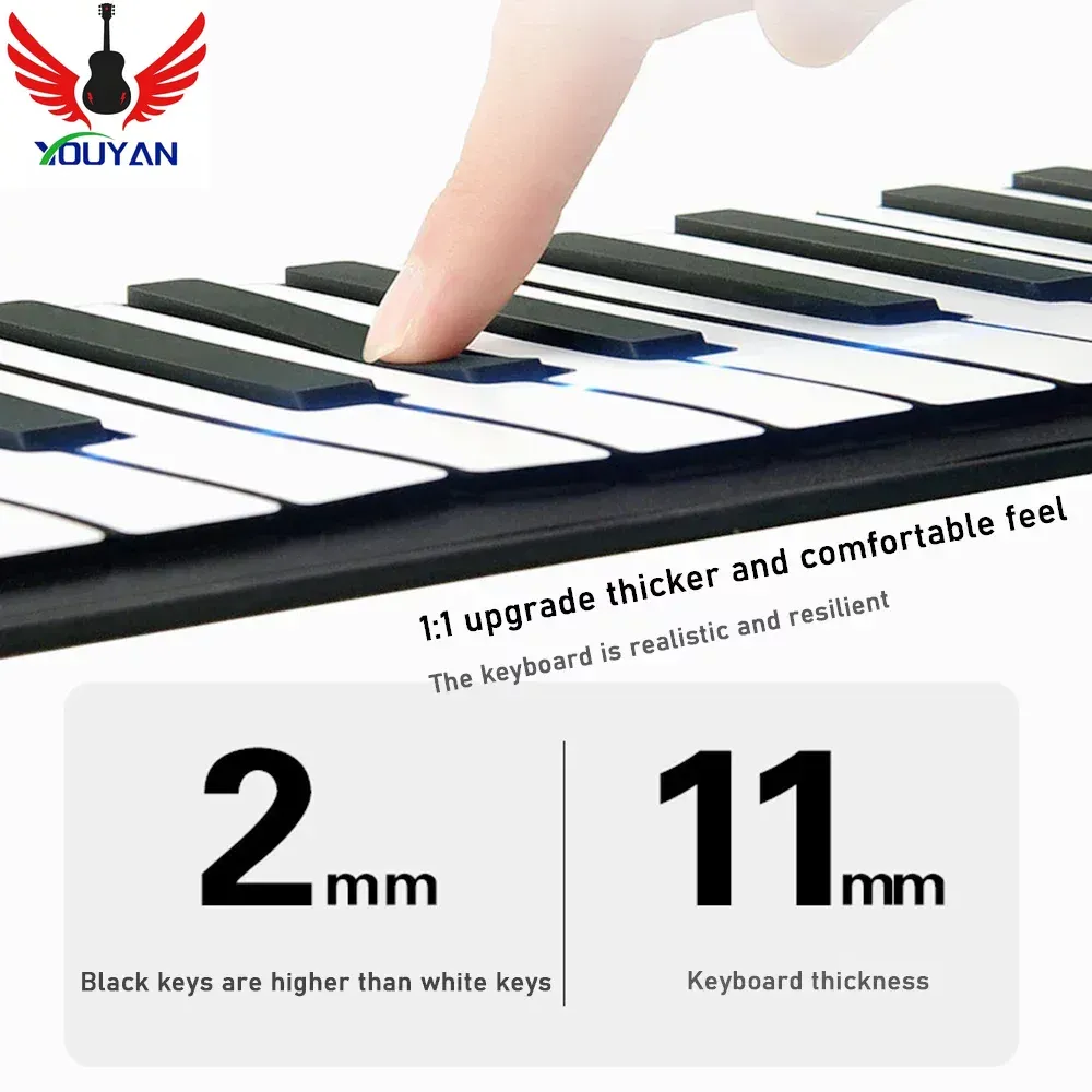 Amazon.com: KONIX Roll Up Piano 88 key, Hand Roll Portable