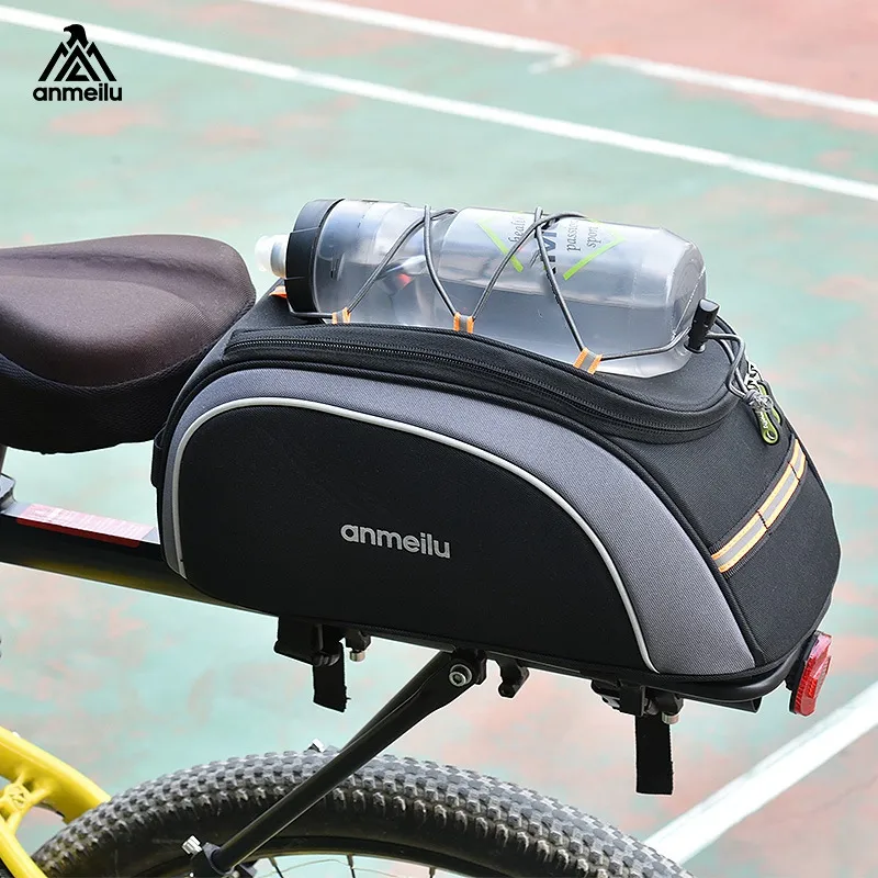 DHgate ANMEILU 8L Waterproof Bicycle Pannier Bag with Hard Shell Large Capacity Rear Seat Bike Bag for Commutes Shopping and Outdoor Adventures Sports Outdoors