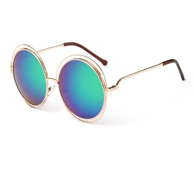 Oversized Womens Sunglasses Mirrored UV400 Retro Round Light Weight Shades Retro Mirror Round sunglasses for women for Women main image 4