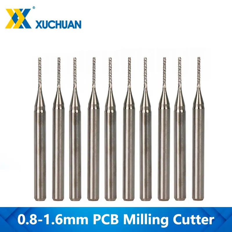 PCB Milling Cutter Set 0.8-1.3.175mm - Premium Corn Engraving Cutters ...