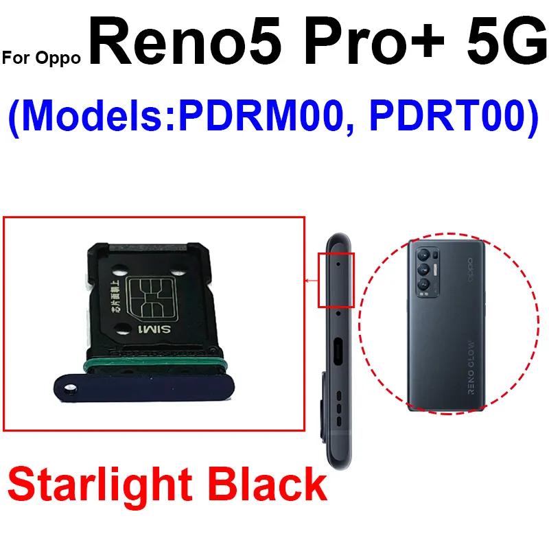SIM Card Tray Replacement for OPPO Reno 5 Pro 5Pro Plus 5K 5Lite