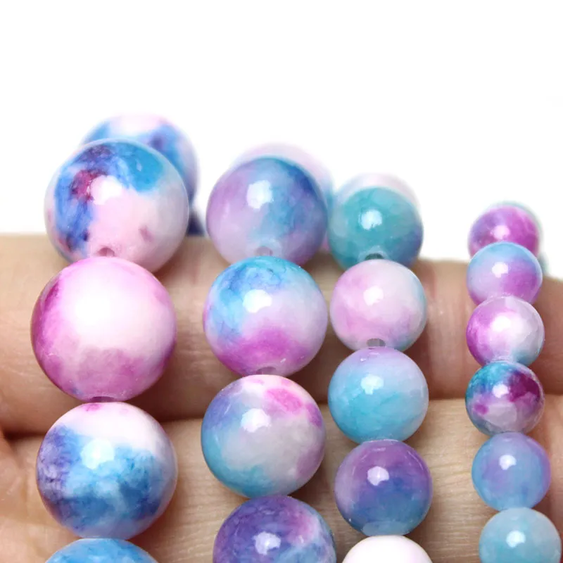 Nugget Stone Jade Faceted Loose Beads 4/6/8/10mm Faceted Jade Round Loose Beads - 15 Inch Strand AA Quality For Jewelry Round Jade Beads 4mm 6mm 8mm 10mm