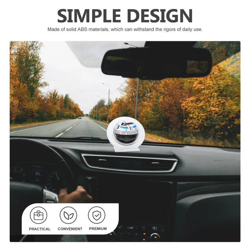 Cabilock Car Dashboard Compass Ball High Visibility Compass For Vehicles Trucks SUVs Outdoor Travel