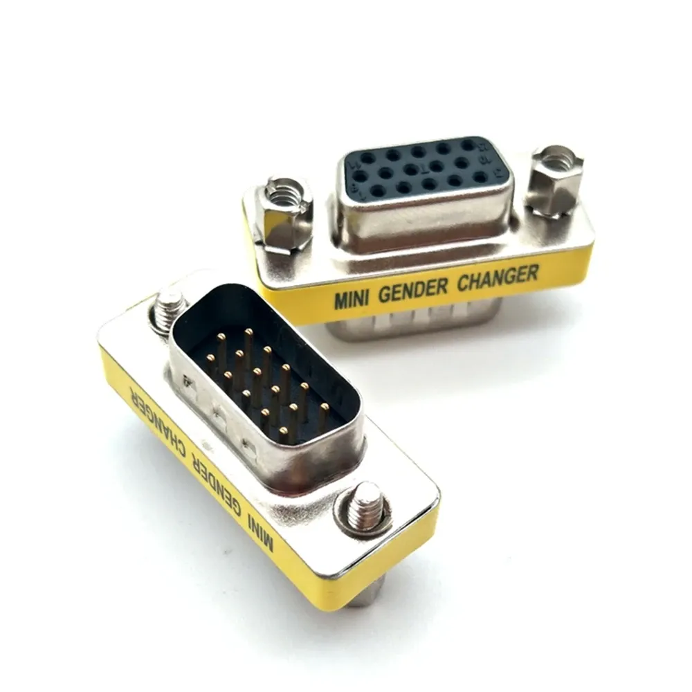 DB15 VGA Male to Female Converter Adapter for Monitors, Projectors, VGA ...