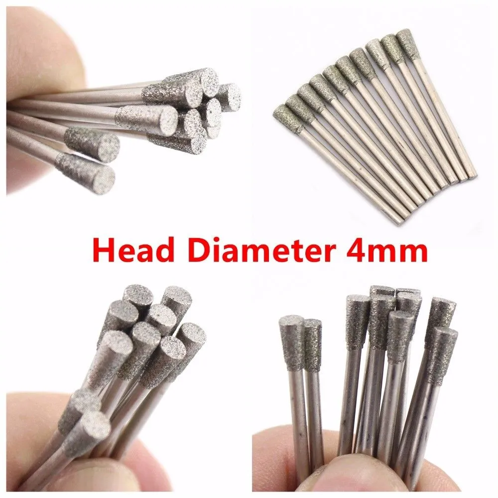 20-Pack 1.5mm Diamond Drill Bits For Dremel - Lapidary Carving Burrs, 42mm Long