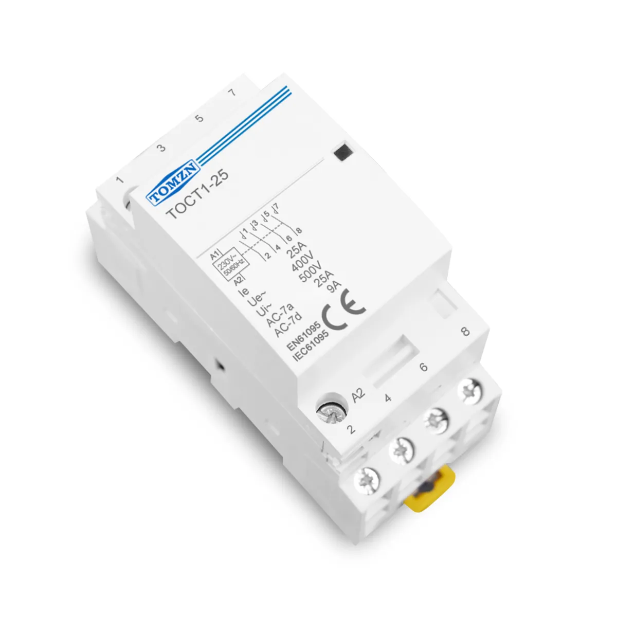 Contacteur Modulaire AC TOMZN 4P 25A 220-230V 50/60Hz - 4NO, Fiable Et Neuf !