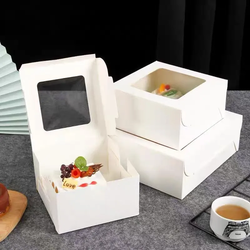 Cake Boxes with Window: Bakery Packaging for Cakes & Pastries, Durable ...