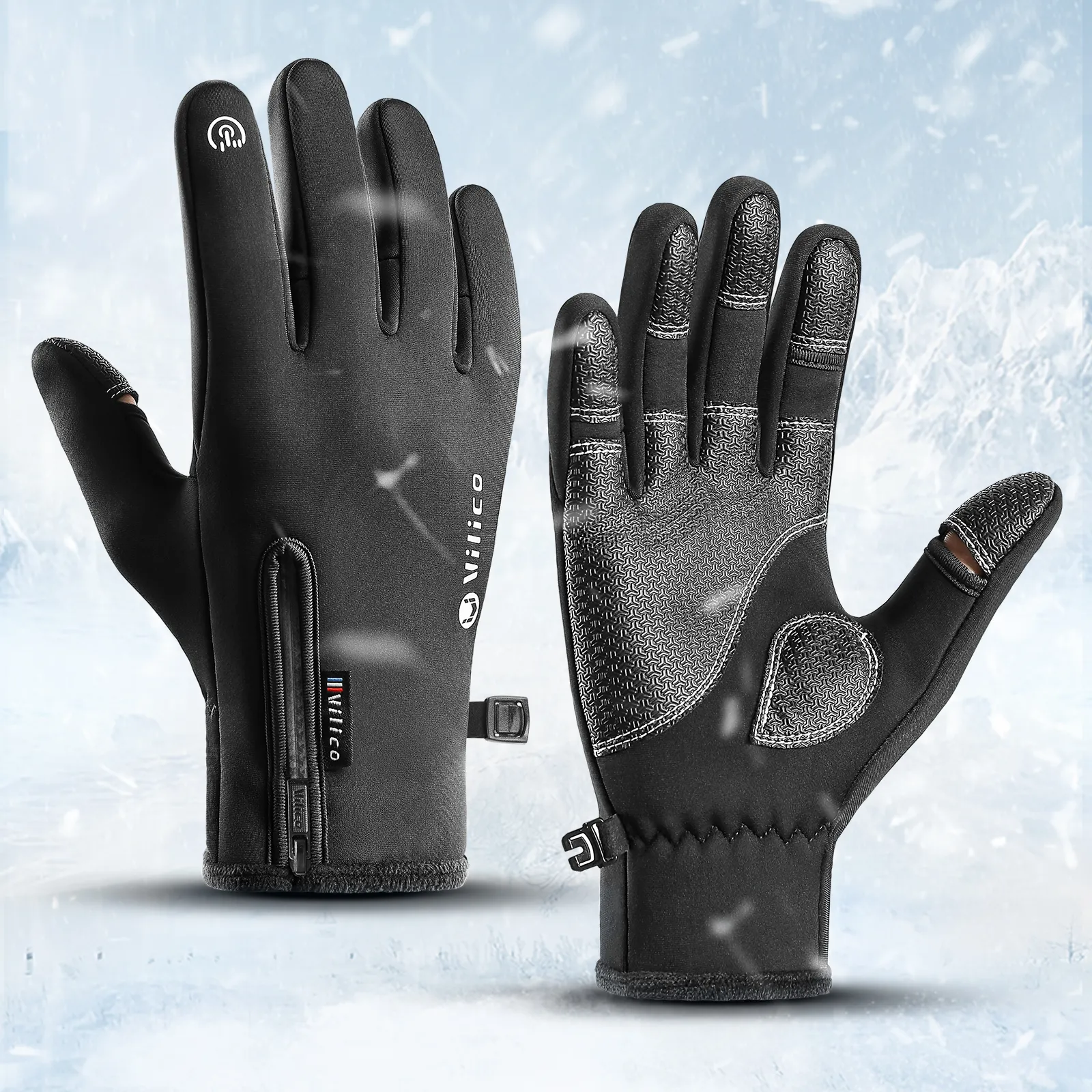 Waterproof Winter Fishing Gloves 2-in-1 Flip Mittens, Windproof Thermal  Gloves for Men and Women