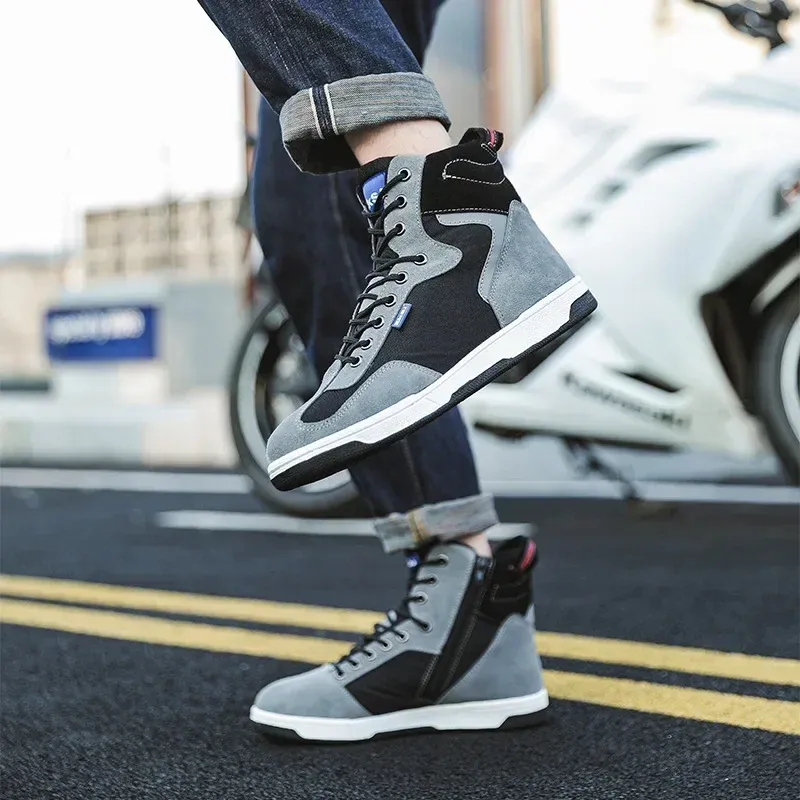 Men s Off Road Motorcycle Boots Durable Breathable Motorbike Shoes for Racing and Riding