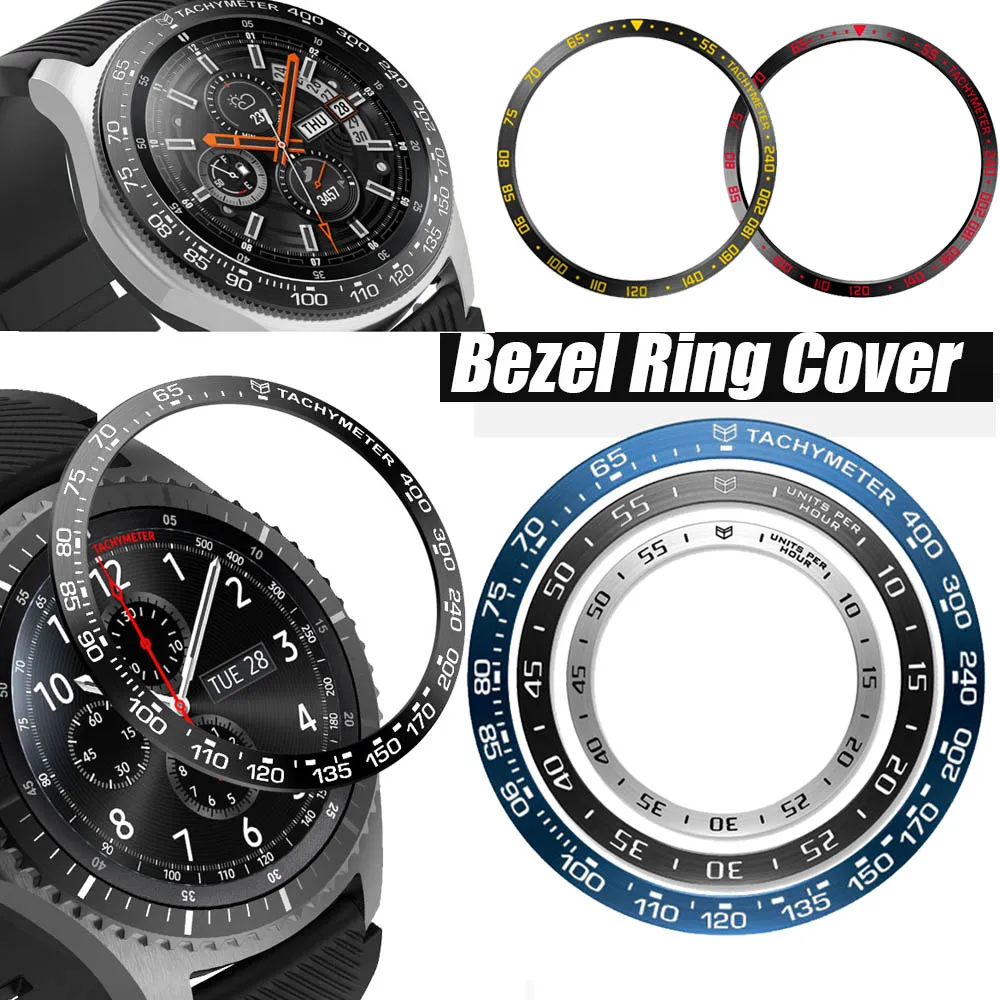 Sleek Metal Adhesive Bezel Ring Cover for Samsung Galaxy Gear S3