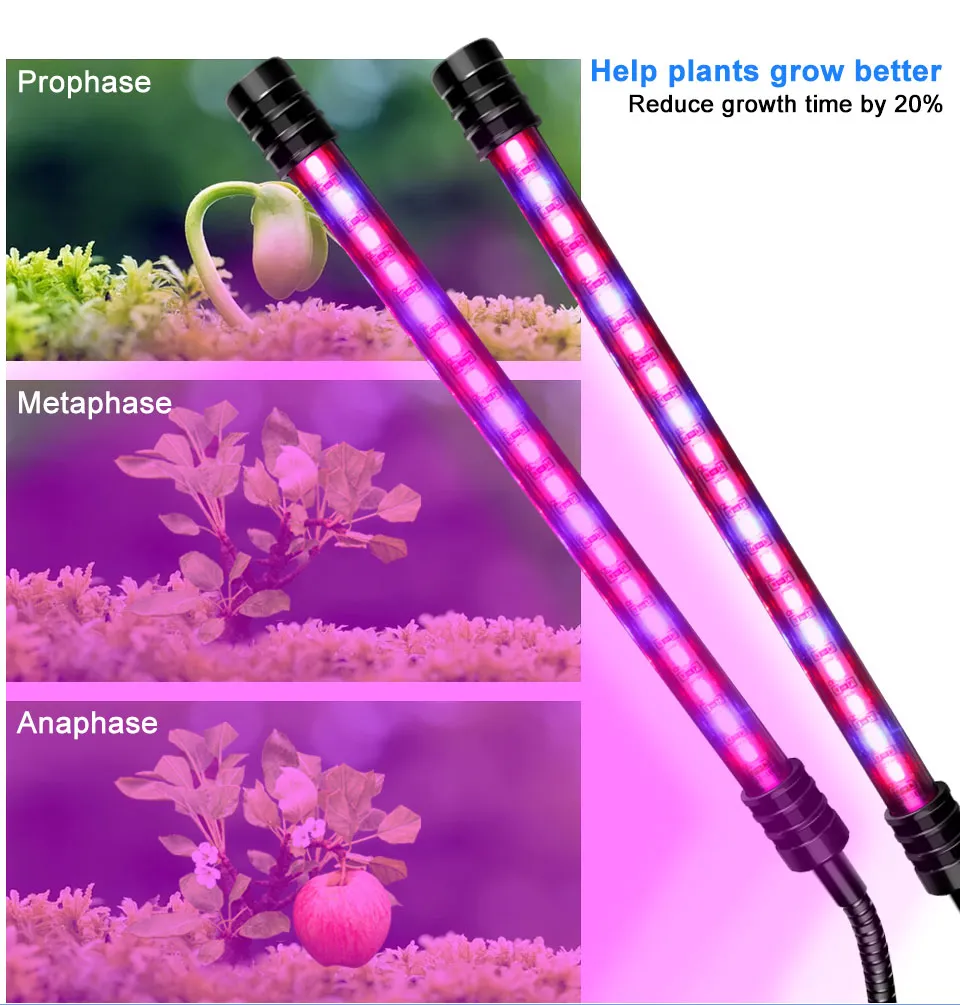 5V LED Grow Light 9W 18W 27W USB Timer Full Spectrum Phyto Lamp for ...