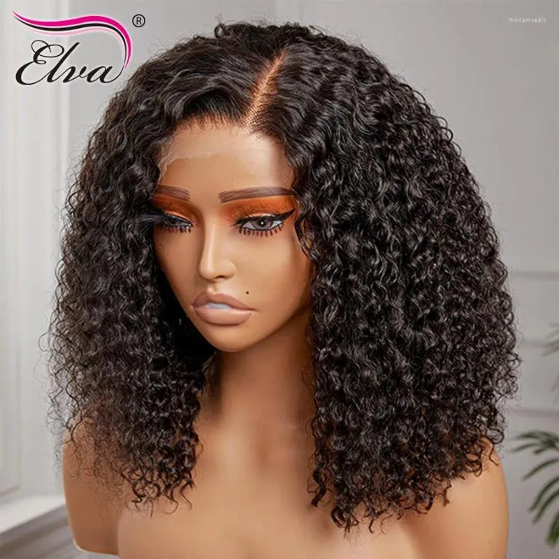 Curly Baby Hair Human Hair Wigs Brazilian Remy 360 Frontal Lace Wig with Defined Edges Natural Looking Full Lace Wig for Black Women 2024