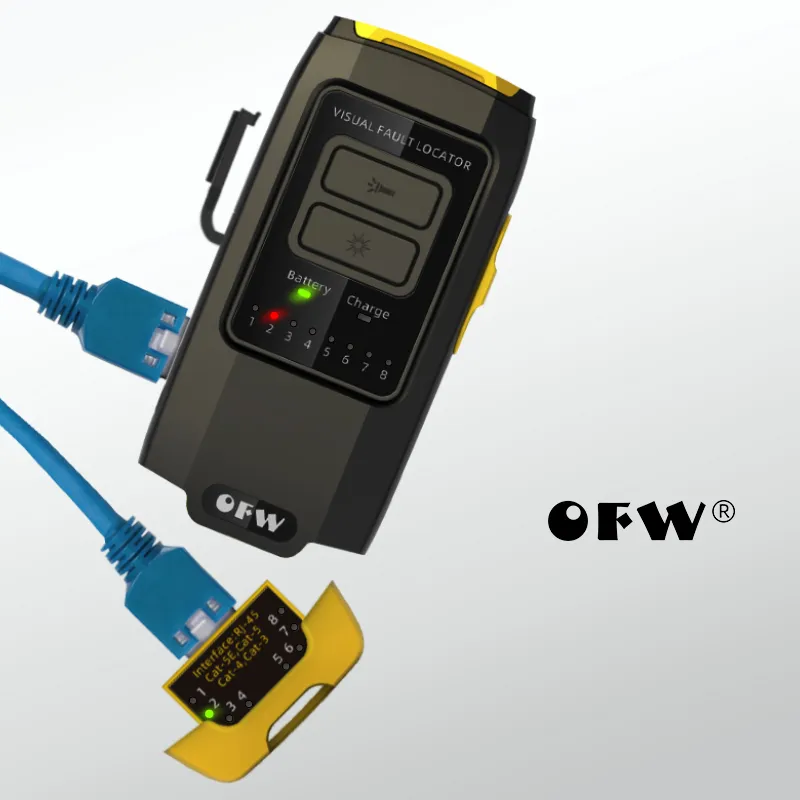 VFL Glasfaser-Fehlerlokalisierer – 30 Km Reichweite, 650 Nm Rotlicht, Mit FC/SC/ST-Anschlüssen – Tragbares Set Für Singlemode & Multimode, Inkl. Etui