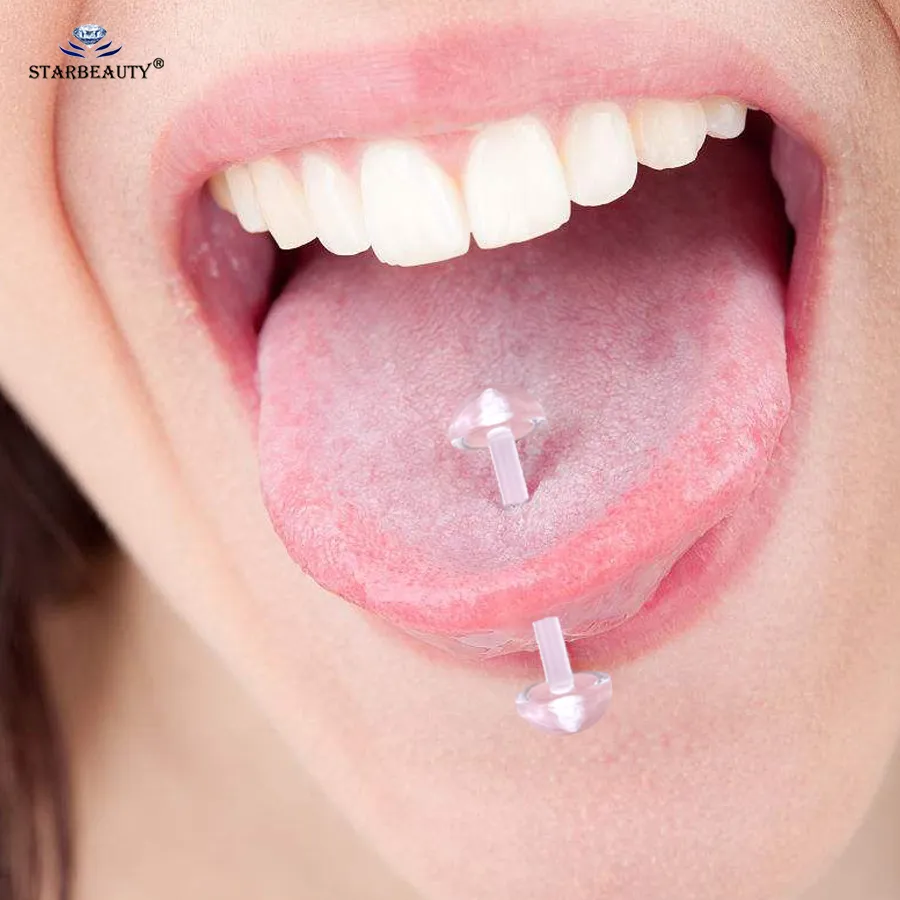 Plastic tongue rings discount