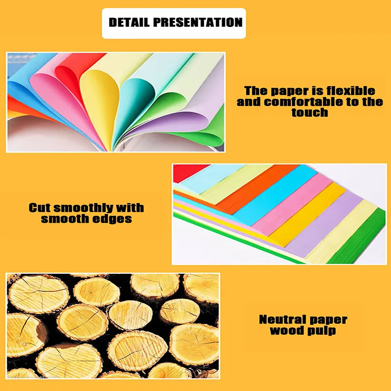 DHgate.com:Bview A4 Color Paper for Kids: 100-Sheet Craft Paper Pack ...