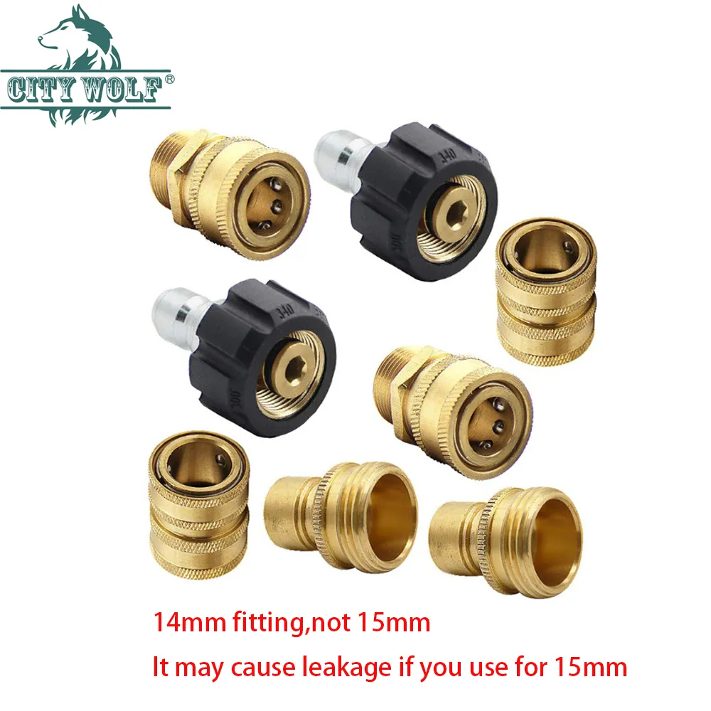 1/4 Inch Male Thread Quick Release Connector 14mm Adapter For Pressure Washer Sprayer Car Cleaning Tools-Connecting Snow Foam - View #7