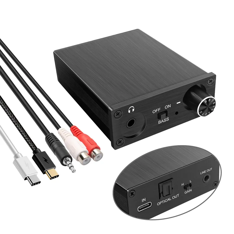 DHgate.com:2024 Hi-Fi USB DAC Amp: Type-C to Optical Fiber Coaxial 