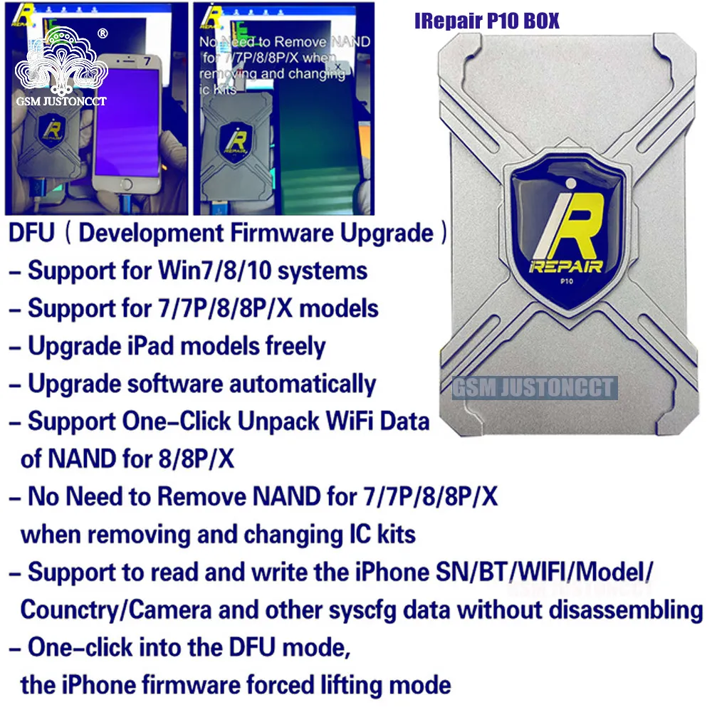 iPad 2 3 Purple Screen Adapter for irepair P10 Magico Diag Tool ID Box Hard Disk Data Reading Writing DFU Mode Tool