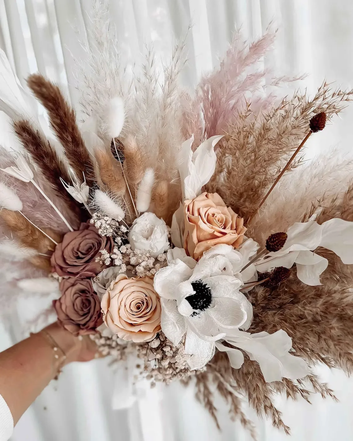Save Big on Bulk Boho Dried Flower Arrangements Boho Bouquet Dried Flowers  Pampas Floral Arrangement Wedding Bouquets Anniversary Centerpieces Bridal 