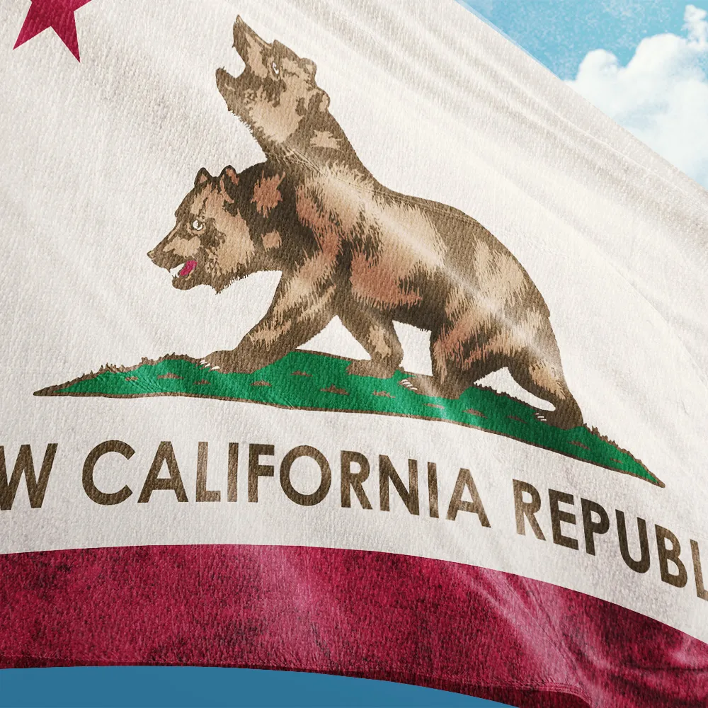 New California Republic Antique Do The Old Flag National 3 ft x 5