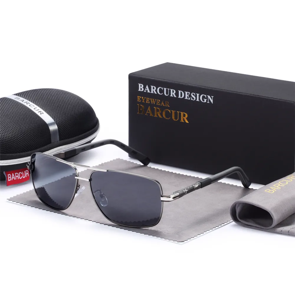 BARCUR Rectangle Polarized Sunglasses Driving Glasses From