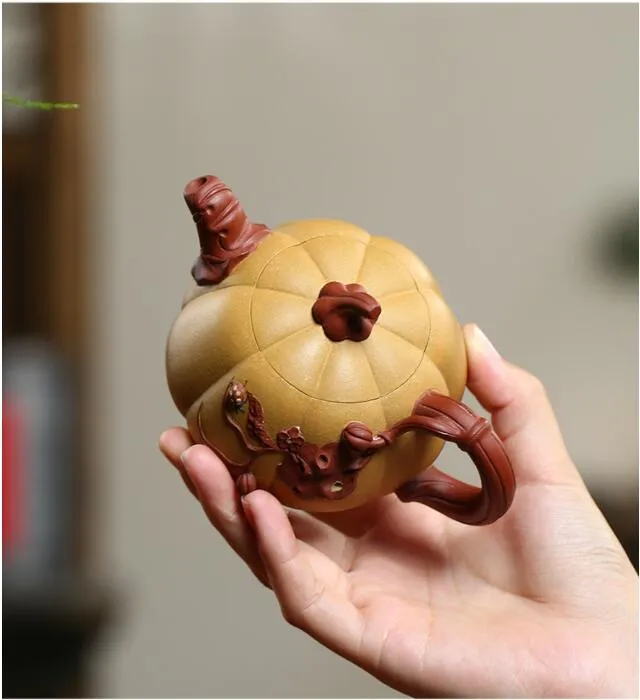 Handcrafted Yixing Zisha Teapot: Unique Pumpkin Shape, 250ml, Purple Clay, Original Mine, Chinese Hand Carved Tea Set, Perfect Gift From Homepro18, $235.18 | DHgate.Com Handcrafted Yixing Zisha Teapot: Unique Pumpkin Shape, 250ml, Purple Clay, Original Mine, Chinese Hand Carved Tea Set, Perfect Gift From Homepro18, $235.18 | DHgate.Com