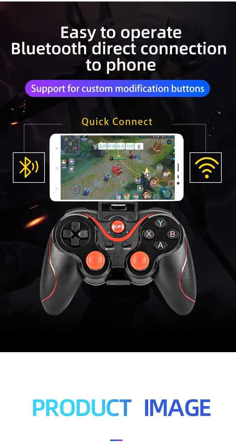 Wireless Game Controller - Android Gamepad Joystick for Mobile, Tablet ...
