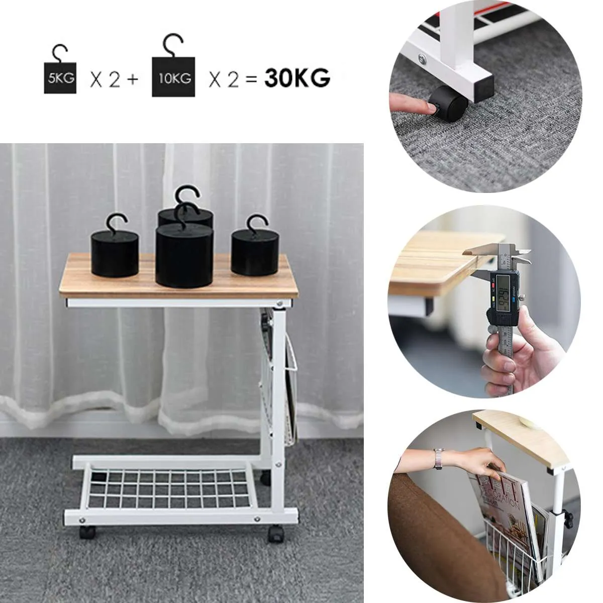 Folding Portable Laptop Desk Stand Wooden Foldable Computer Desk for ...