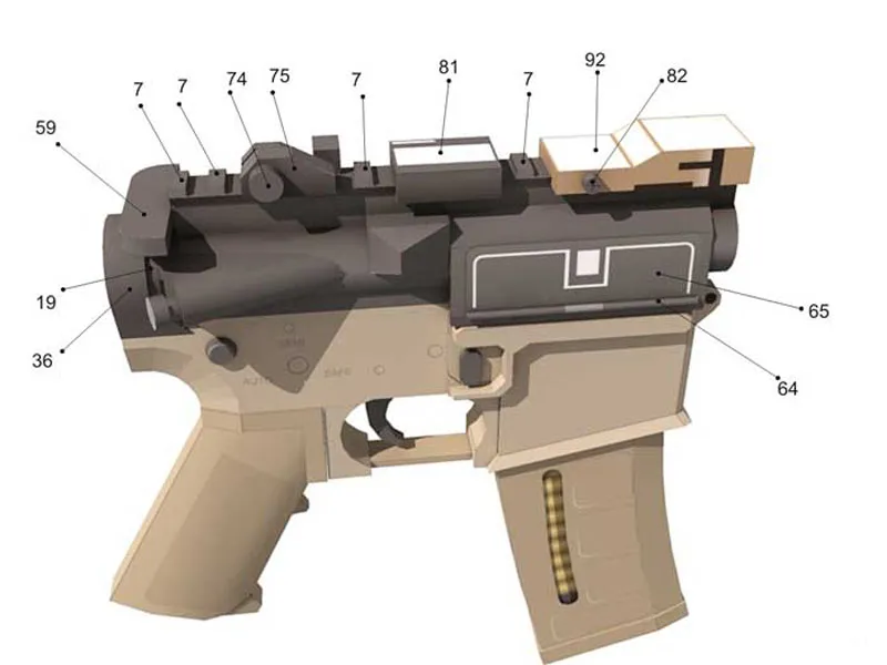 1:1 Scale MK18 Assault Rifle 3D Paper Model Military DIY Toy for Boys ...