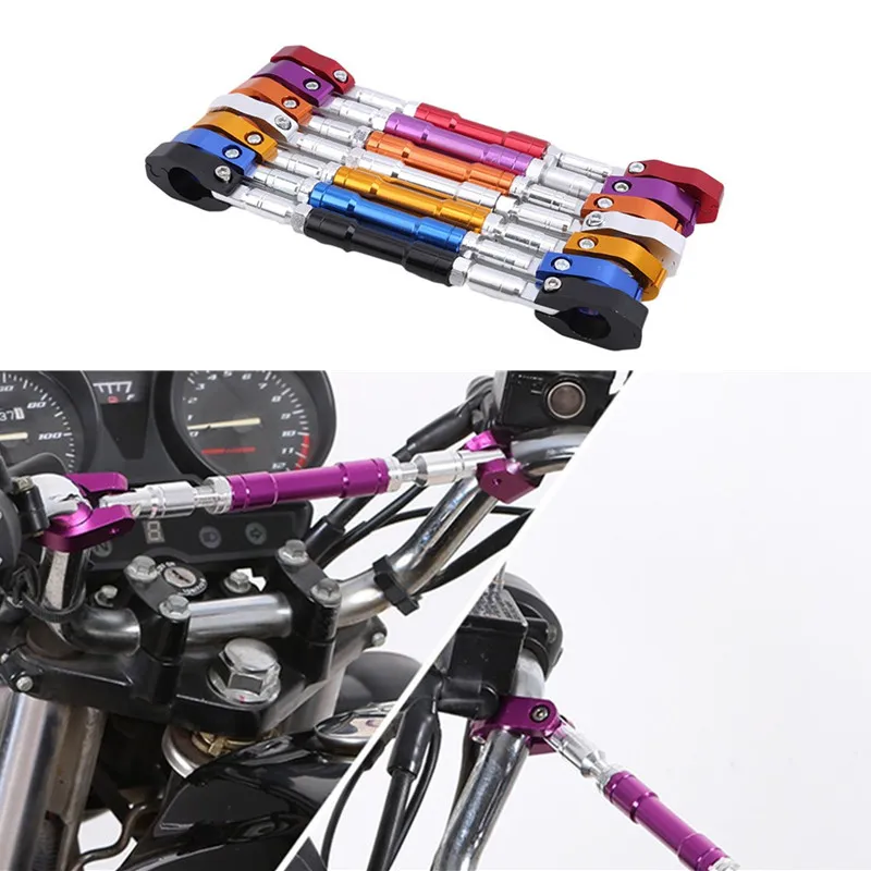 Barre D'équilibre Universelle Pour Guidon Moto 22 Mm - Alliage D'aluminium, Couleur Argent - Renfort Pour Motocross, Custom, Roadster