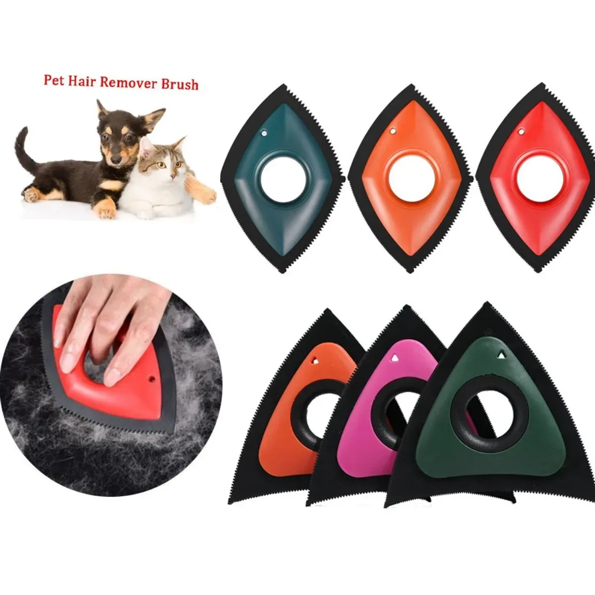 Pet Hair Remover Scraper Brush Portable Dog Cat Hair Removal