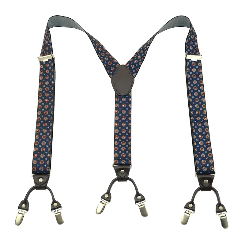 Men Braces KANGDAI Braces For Men 6 Clips Wide 1.4Inches Y Back Heavy Duty Men Braces Elastic