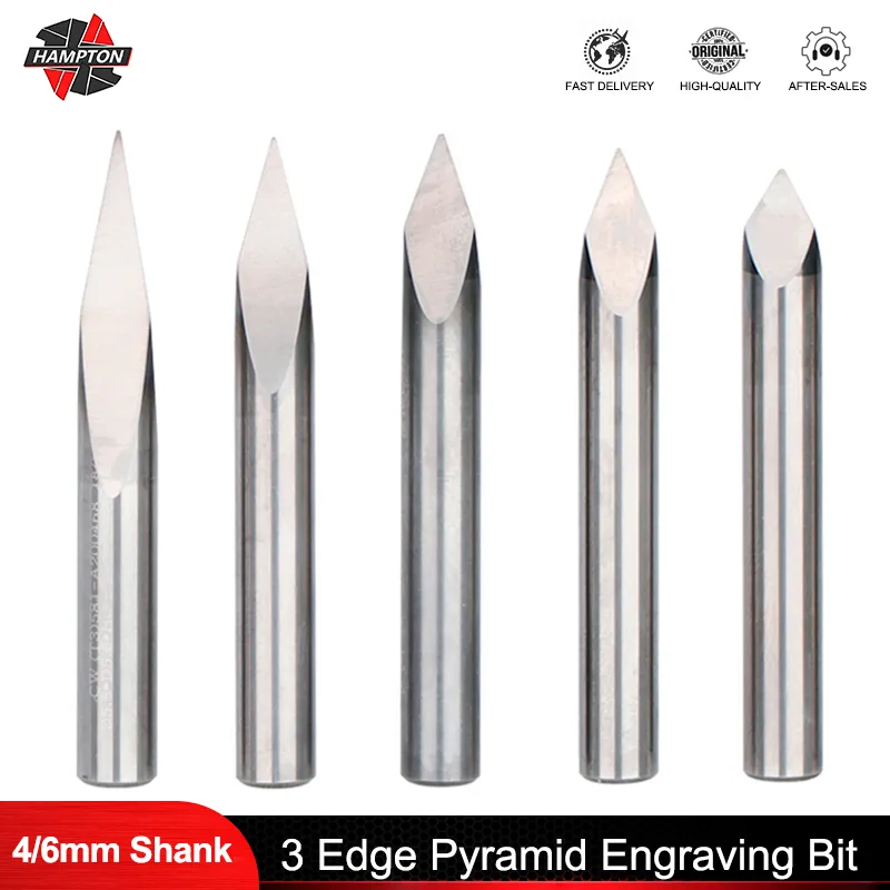 10 Pcs Carbide Staal 20 Graden Router Piramide Gra... – Grandado