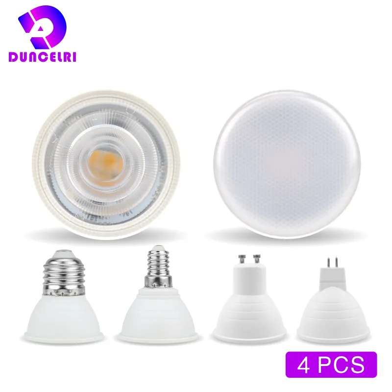 4pcs MR16 GU10 E27 E14 LED Faretto Lampadina 220V Lampada LED 48 60 80 LED 2835 SMD Luce Spot Bianco Freddo/Caldo (Color : Warm White, Size : GU10-220V-80 LED