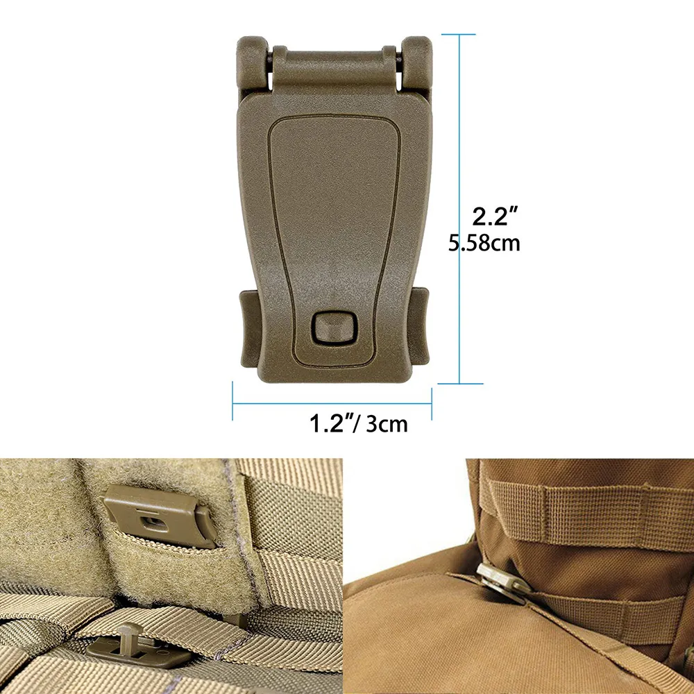 15-Pack MOLLE Elastic Attachments - 3 Sizes (3.3", 4", 5") - Nylon Webbing Straps For Backpacks, Vests & Tactical Gear