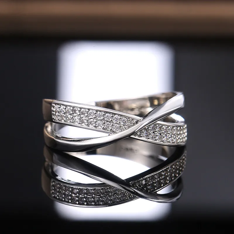 DHgate.com:Two-Tone X-Shape 925 Sterling Silver Ring with DHgate.com:Two-Tone X-Shape 925 Sterling Silver Ring with