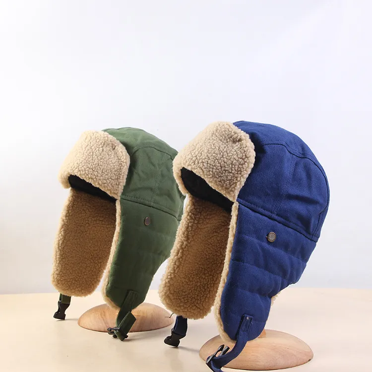 Warm Bomber Hats Windproof Earflap Winter Hats For... From  display picture 1