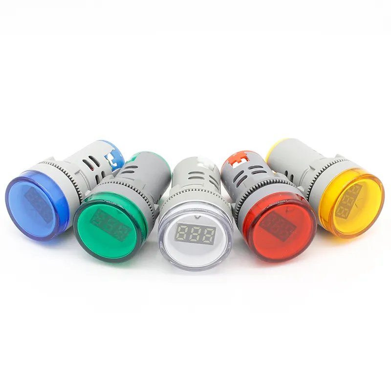 Flow Meters 22mm AC 60-500V LED Voltmeter Indicator Light - Panel Mount ...