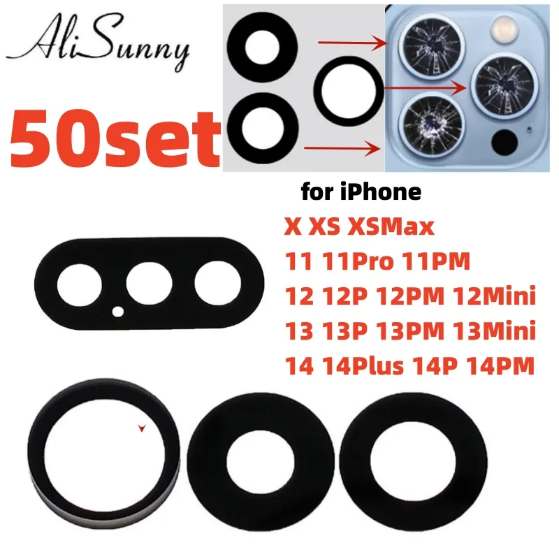 Iphone Mobile Lens 50-Set Back Camera Lens Replacement for iPhone