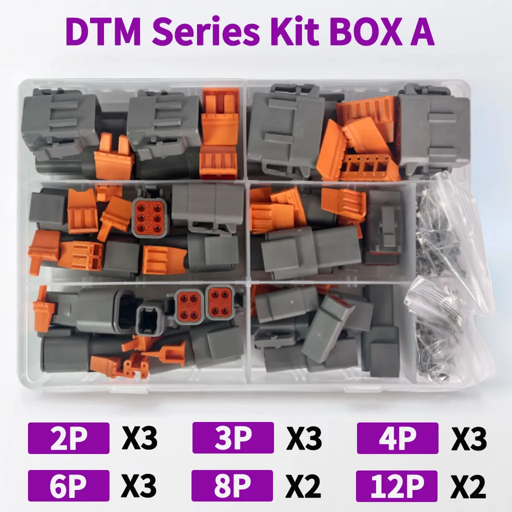 Kit De Connecteurs étanches Deutsch DTM 3 Broches - 2x DTM04-3P DTM06-3S Neuf
