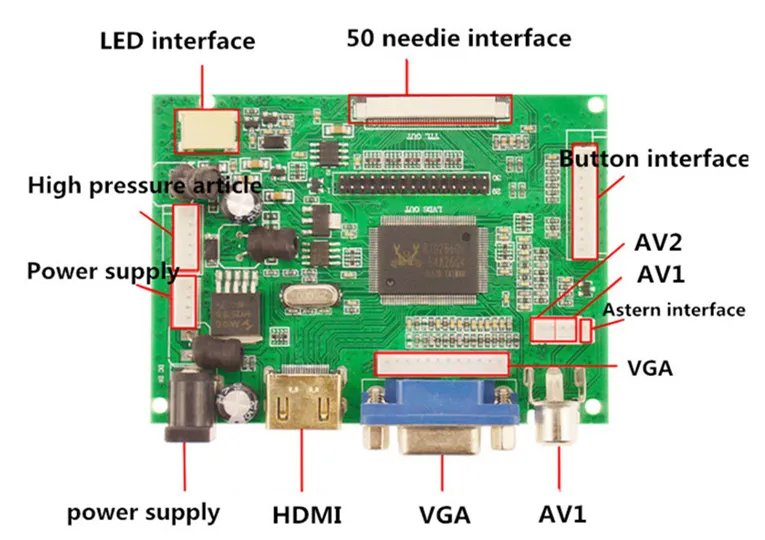 Computer Monitor LCD 7 Inch 800x480 AT070TN94 LCD Screen with Driver ...