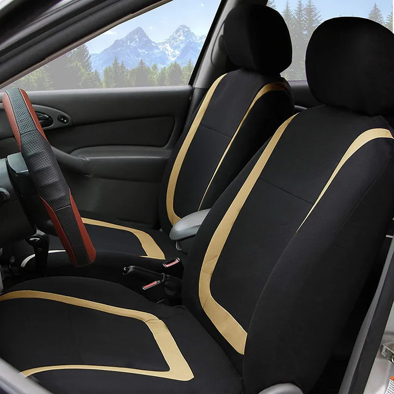 Universal Fit Car Seat Covers for Most Cars Black Leatherette Covers for  Peugeot 107 208 301 308 408 RCZ 508 2008 4008 3008