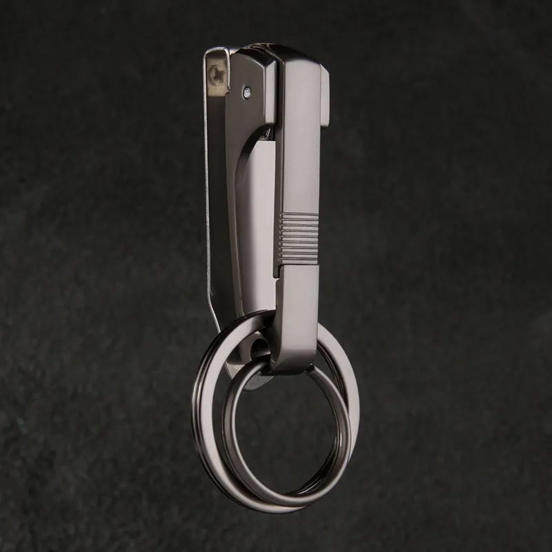 Set 2 Portachiavi Con Moschettone In Lega Di Zinco, Anelli Portachiavi Universali, 4,7 Cm, Per Uomo E Donna