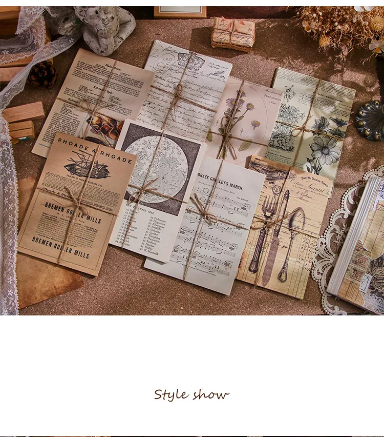 30 pcs Vintage Scrapbook Paper Junk Journal Paper Journaling