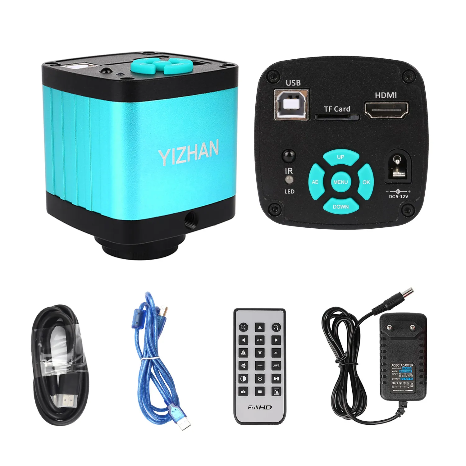 DKP Medicams Microscope Sets HD 13MP 60F/S HDMI VGA Industrial Microscope Camera 200X C Mount