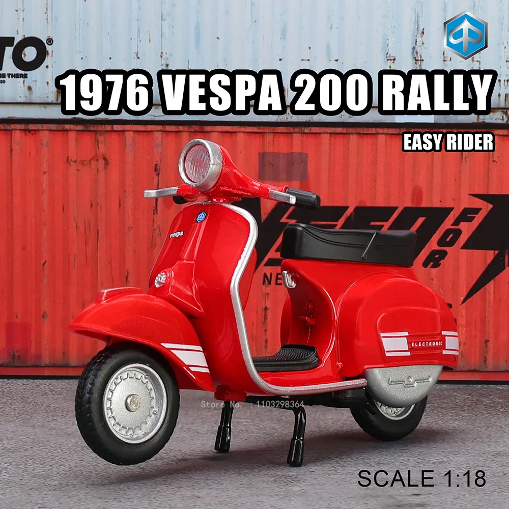 MSZ 1:18 Alloy Car Model: Vesper 1976 Rally200 Motorcycle
