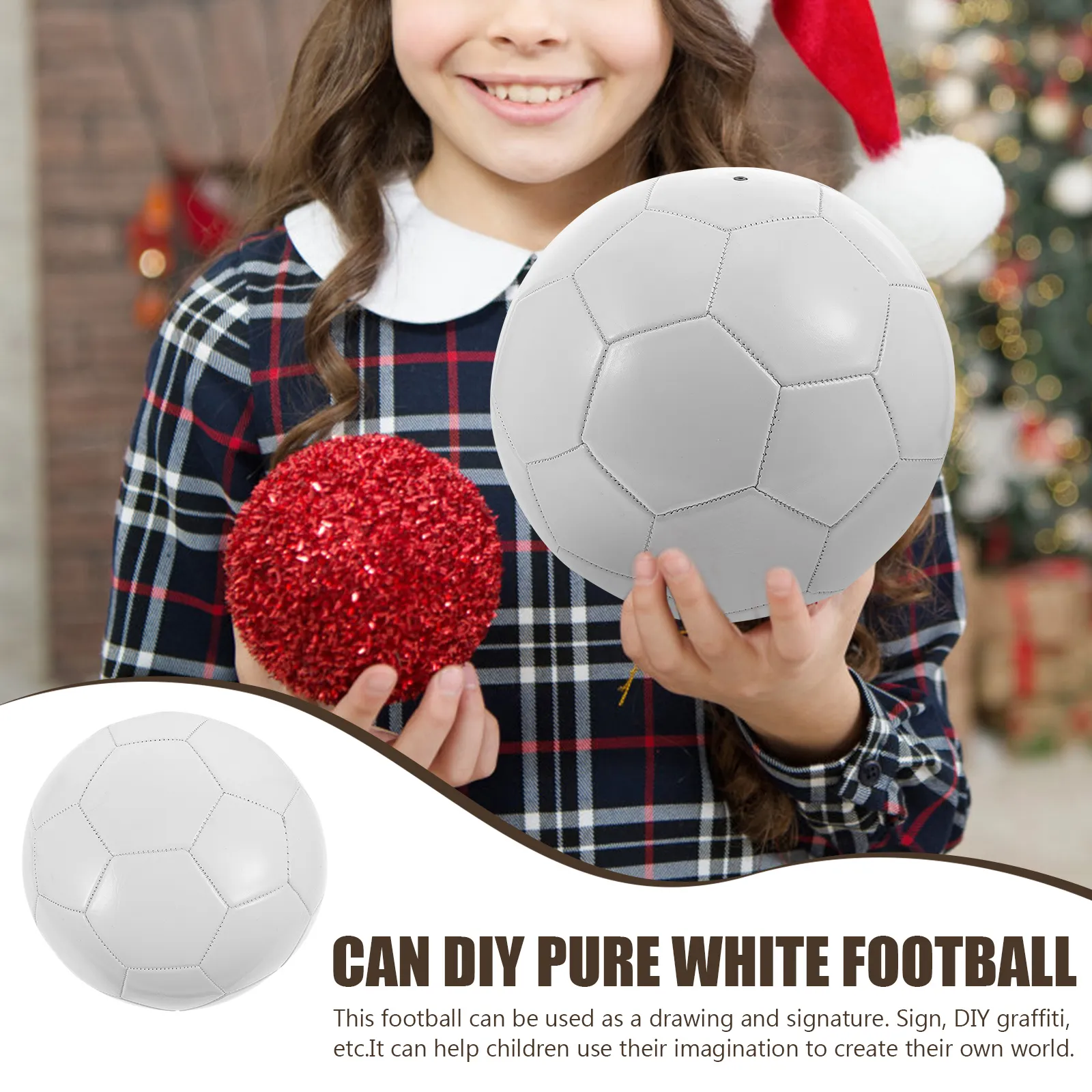 DHgate White Soccer Ball Toys Non Slip Wear Resistant Kids Football Child Plaything Home Garden